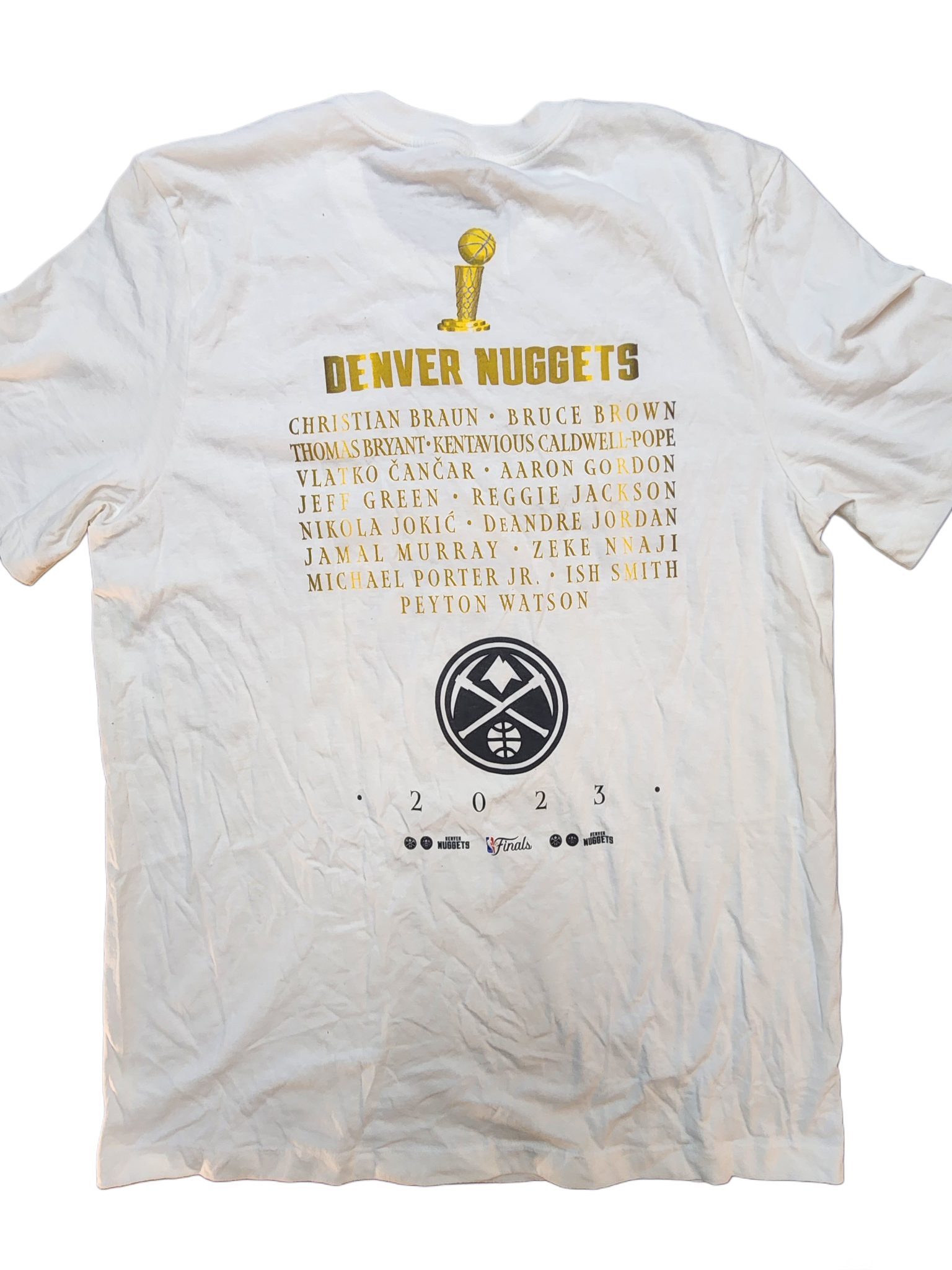 Nike Denver Nuggets 2022-2023 NBA Champions T-Shirt - Mens L No Tag - Image 3