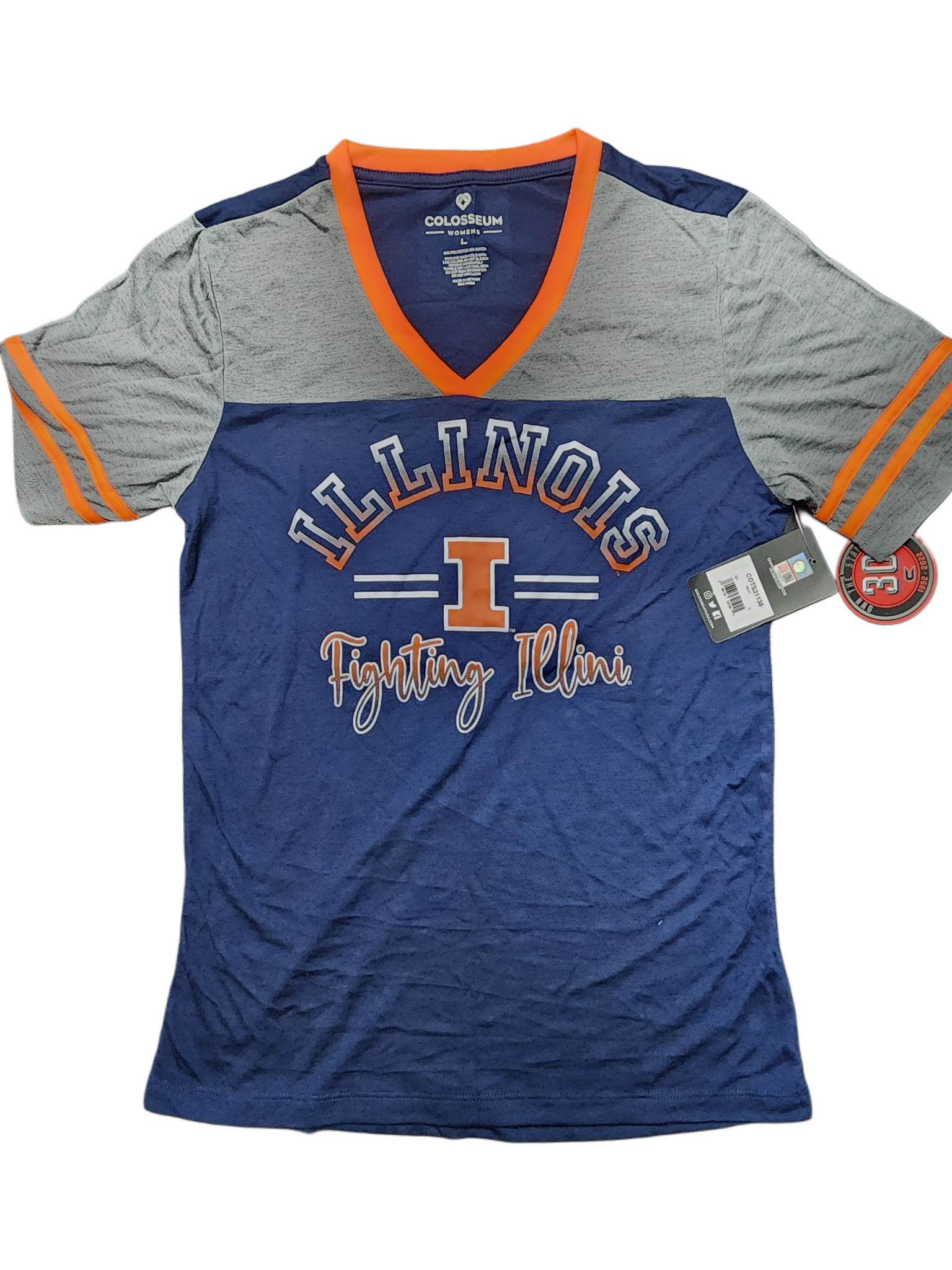 Colloseum Illinois Fighting Illini Own the Stands 30th Anniversary - Womens L Navy